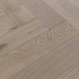 Engineered Oak Herringbone Parquetry - White Smoke